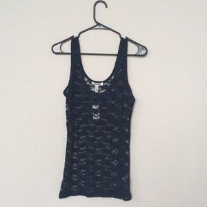Navy Lace Tank